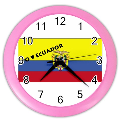 Ecuador Color Wall Clock from ArtsNow.com Front