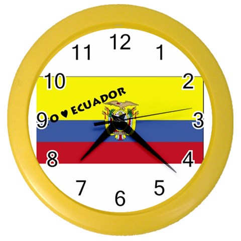 Ecuador Color Wall Clock from ArtsNow.com Front