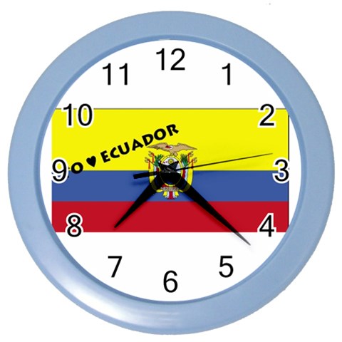 Ecuador Color Wall Clock from ArtsNow.com Front