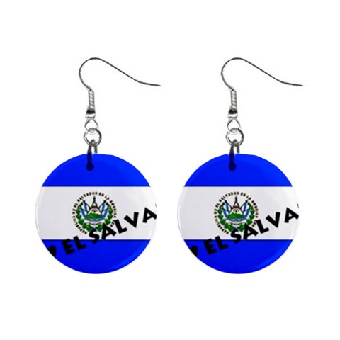 El Salvador 1  Button Earrings from ArtsNow.com Front