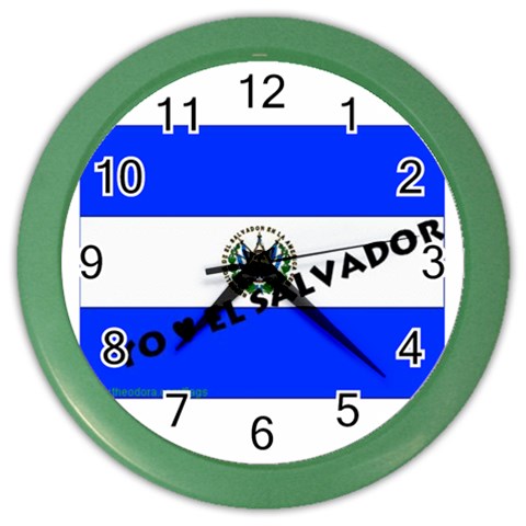 El Salvador Color Wall Clock from ArtsNow.com Front