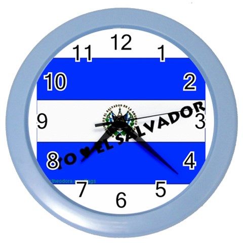 El Salvador Color Wall Clock from ArtsNow.com Front
