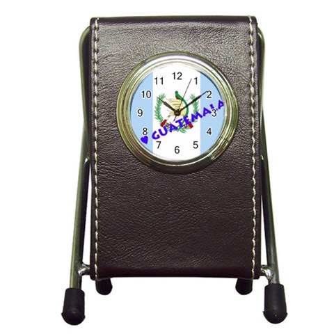 Guatemala Pen Holder Desk Clock from ArtsNow.com Front