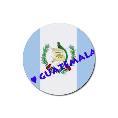 Guatemala Rubber Round Coaster (4 pack) from ArtsNow.com Front