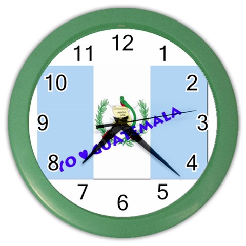 Guatemala Color Wall Clock from ArtsNow.com Front