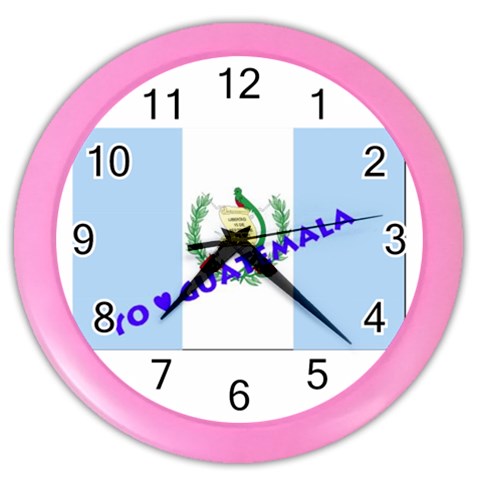 Guatemala Color Wall Clock from ArtsNow.com Front