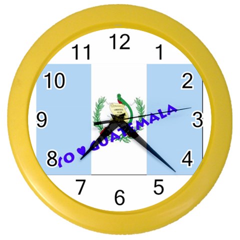 Guatemala Color Wall Clock from ArtsNow.com Front