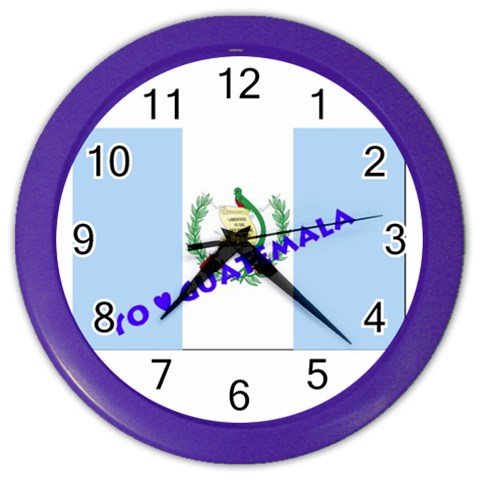 Guatemala Color Wall Clock from ArtsNow.com Front