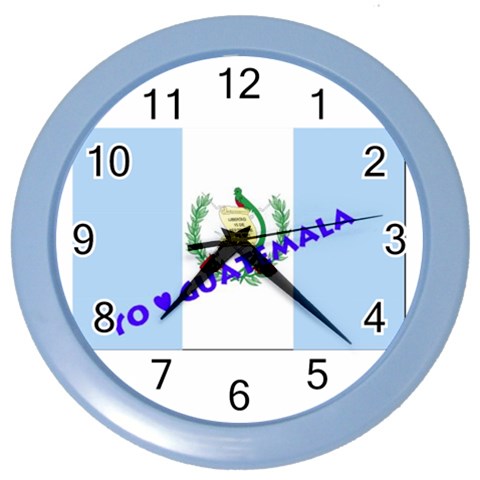 Guatemala Color Wall Clock from ArtsNow.com Front