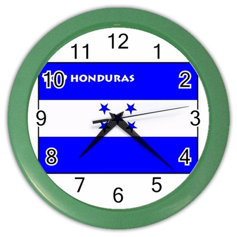 Honduras Color Wall Clock from ArtsNow.com Front