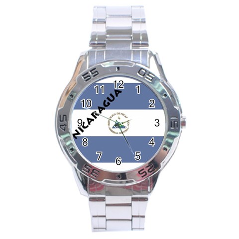 Nicaragua Stainless Steel Analogue Men’s Watch from ArtsNow.com Front