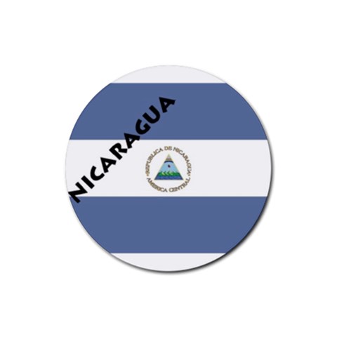 Nicaragua Rubber Round Coaster (4 pack) from ArtsNow.com Front