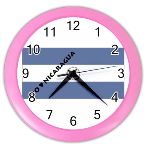 Nicaragua Color Wall Clock from ArtsNow.com Front
