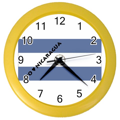Nicaragua Color Wall Clock from ArtsNow.com Front
