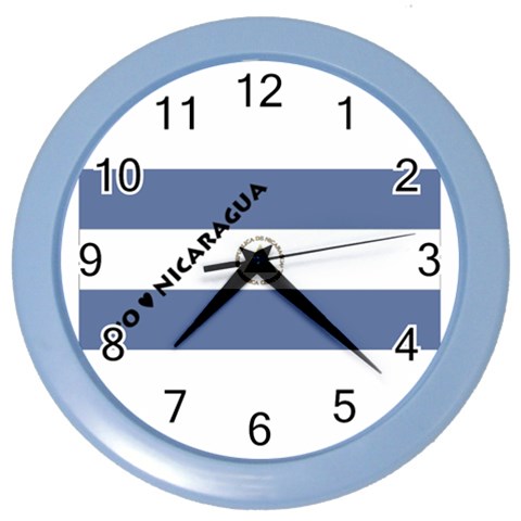 Nicaragua Color Wall Clock from ArtsNow.com Front