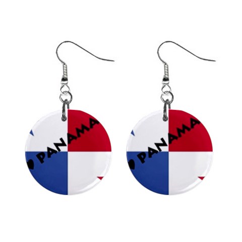 Panama 1  Button Earrings from ArtsNow.com Front