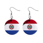 Paraguay 1  Button Earrings