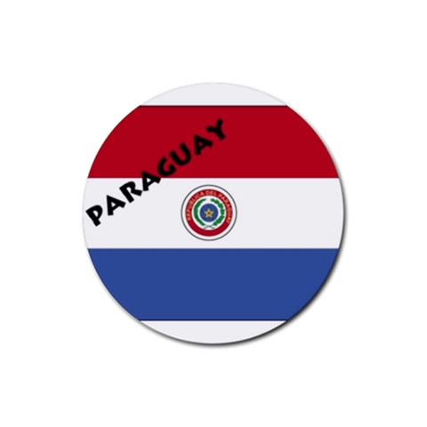 Paraguay Rubber Round Coaster (4 pack) from ArtsNow.com Front