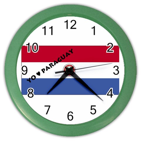 Paraguay Color Wall Clock from ArtsNow.com Front