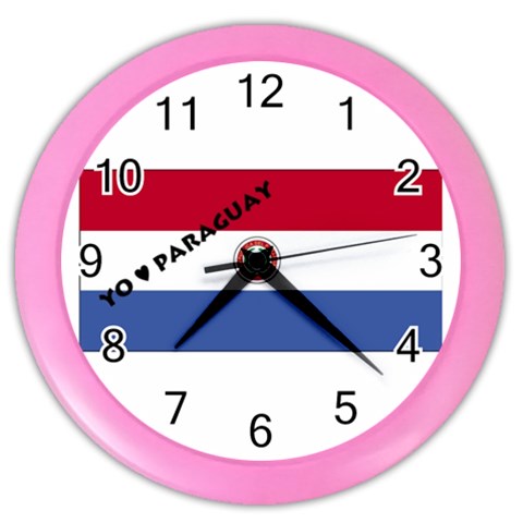 Paraguay Color Wall Clock from ArtsNow.com Front