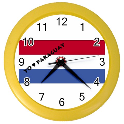 Paraguay Color Wall Clock from ArtsNow.com Front