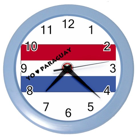 Paraguay Color Wall Clock from ArtsNow.com Front
