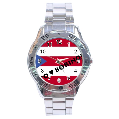 PR_Borinquen Stainless Steel Analogue Men’s Watch from ArtsNow.com Front
