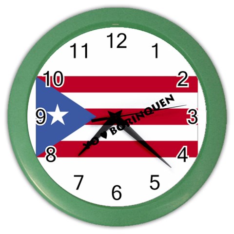 PR_Borinquen Color Wall Clock from ArtsNow.com Front