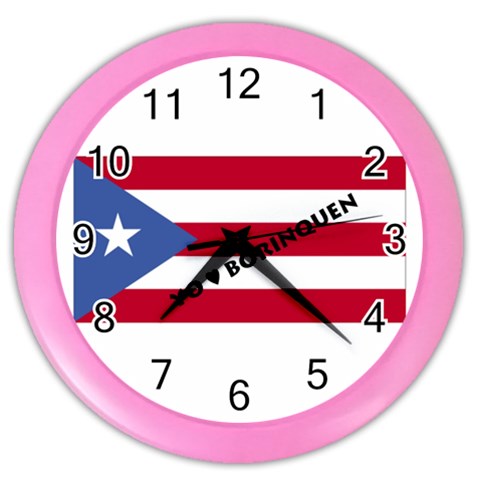 PR_Borinquen Color Wall Clock from ArtsNow.com Front
