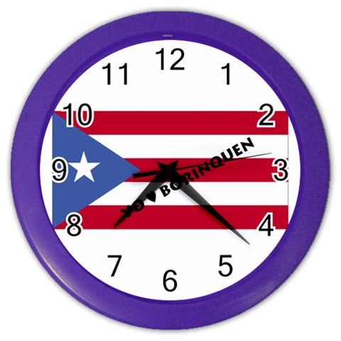 PR_Borinquen Color Wall Clock from ArtsNow.com Front