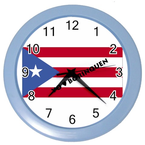 PR_Borinquen Color Wall Clock from ArtsNow.com Front