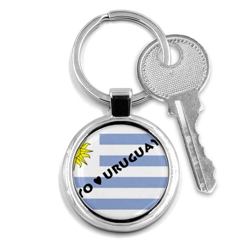 Uruguay Key Chain (Round) from ArtsNow.com Front