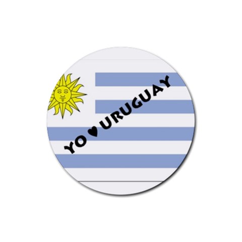 Uruguay Rubber Round Coaster (4 pack) from ArtsNow.com Front