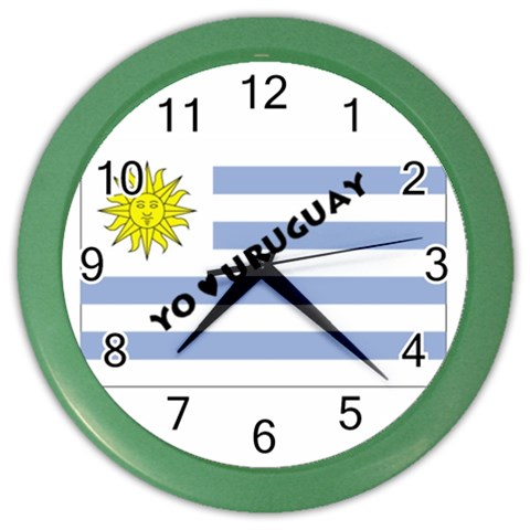 Uruguay Color Wall Clock from ArtsNow.com Front