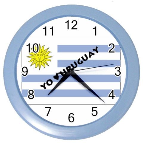 Uruguay Color Wall Clock from ArtsNow.com Front