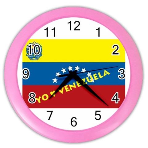 Venezuela Color Wall Clock from ArtsNow.com Front