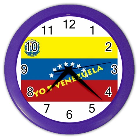 Venezuela Color Wall Clock from ArtsNow.com Front