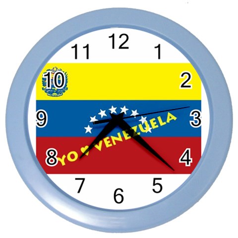 Venezuela Color Wall Clock from ArtsNow.com Front