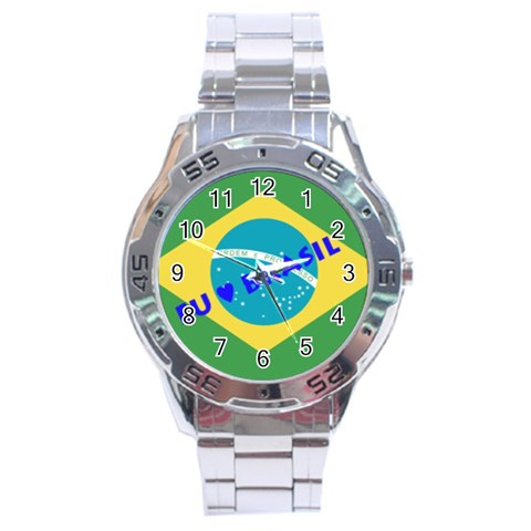 Brasil Stainless Steel Analogue Men’s Watch from ArtsNow.com Front