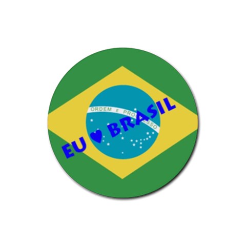 Brasil Rubber Round Coaster (4 pack) from ArtsNow.com Front