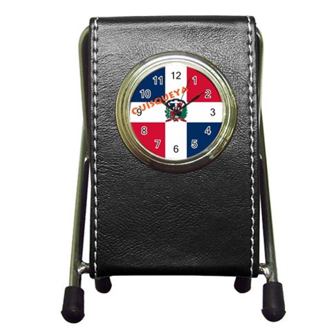 DR_Quisqueya Pen Holder Desk Clock from ArtsNow.com Front