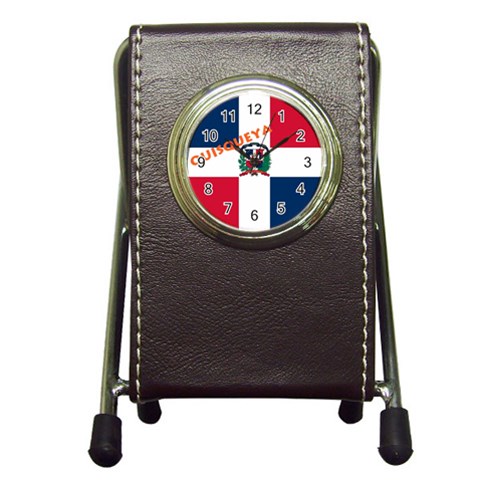 DR_Quisqueya Pen Holder Desk Clock from ArtsNow.com Front