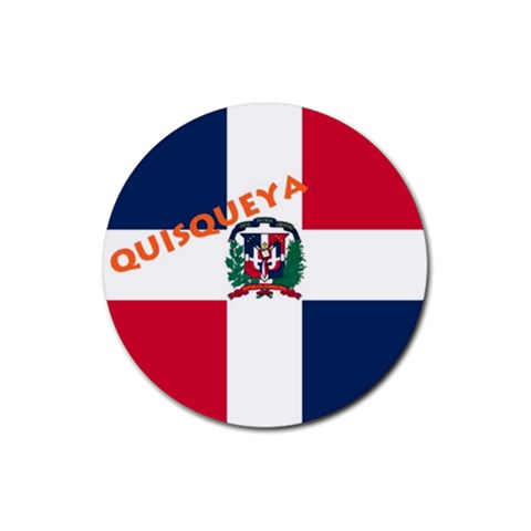 DR_Quisqueya Rubber Round Coaster (4 pack) from ArtsNow.com Front