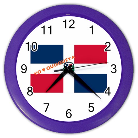 DR_Quisqueya Color Wall Clock from ArtsNow.com Front