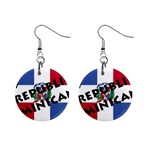 Republica Dominicana 1  Button Earrings