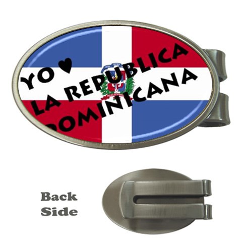 Republica Dominicana Money Clip (Oval) from ArtsNow.com Front