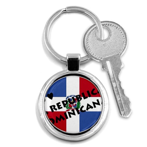 Republica Dominicana Key Chain (Round) from ArtsNow.com Front
