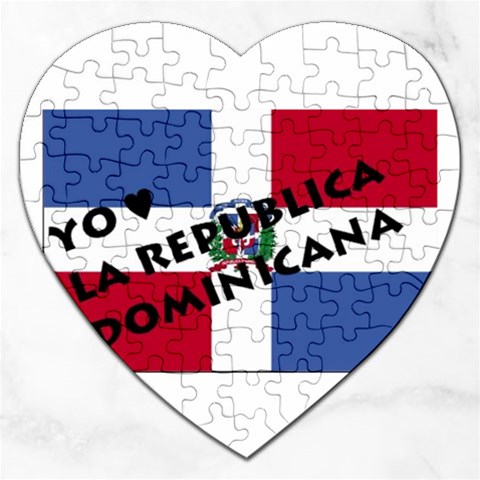 Republica Dominicana Jigsaw Puzzle (Heart) from ArtsNow.com Front