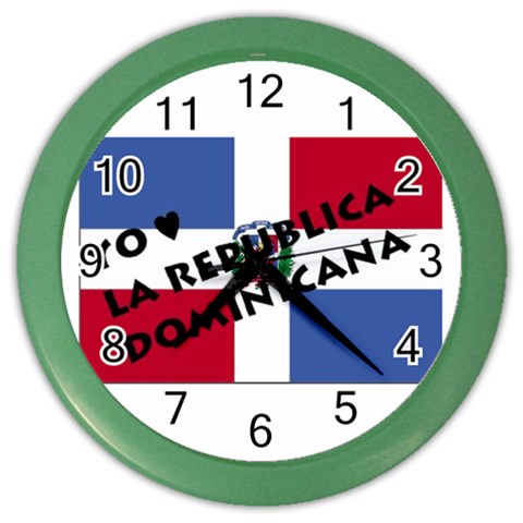 Republica Dominicana Color Wall Clock from ArtsNow.com Front