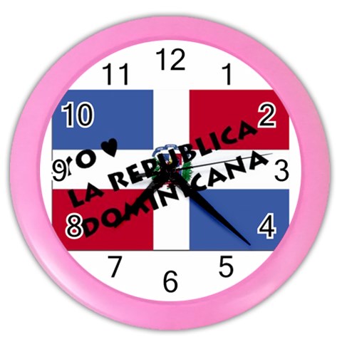 Republica Dominicana Color Wall Clock from ArtsNow.com Front